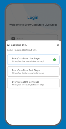 Select Backend URL